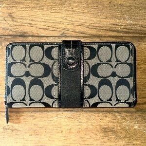Coach CC Jacquard Trifold Wallet